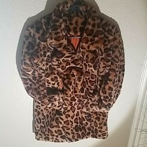 Faux Fur Women's Leopard Lightweight Coat